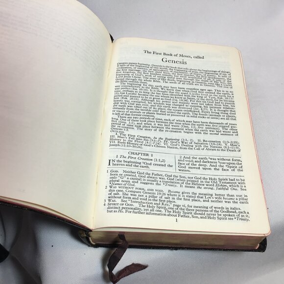 Holy Bible Pilgrim Edition Oxford Press 1952 2nd Ed. Black Leather Cover - Picture 9 of 15